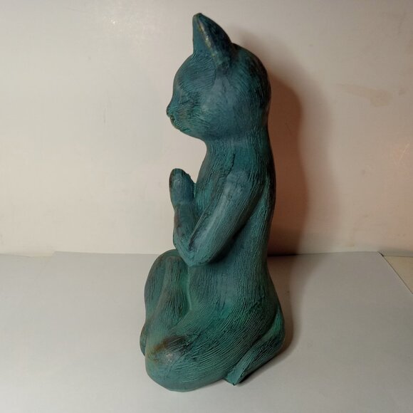 8.5 in Resin Yoga Cat Figurine - Picture 3 of 7
